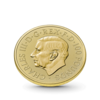 Goldmünze mit Charles III. schräg von hinten