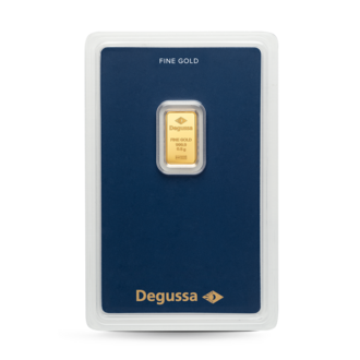 0,5 g Degussa Goldbarren (geprägt)