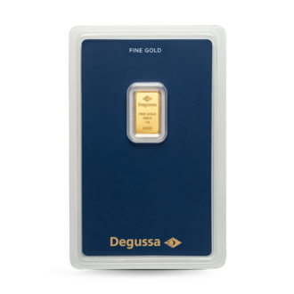 1 g Degussa Goldbarren (geprägt)