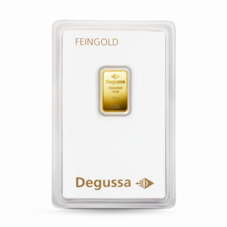 2,5 g Degussa Goldbarren (geprägt) Vintage