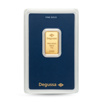 5 g Degussa Goldbarren (geprägt)