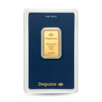 10 g Degussa Goldbarren (geprägt)