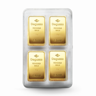 20 x 1 g Degussa Goldbarren - Combicube® (geprägt)