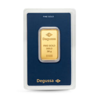 20 g Degussa Goldbarren (geprägt)