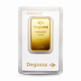 1 oz Degussa Goldbarren (geprägt) Vintage