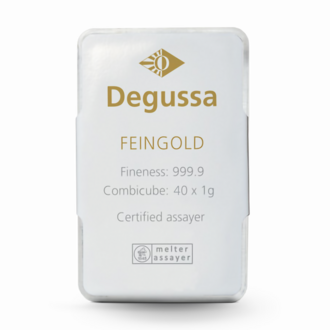 40 x 1 g Degussa Goldbarren - Combicube® (geprägt)