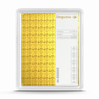 100 x 1 g Degussa Goldbarren - CombiBar® (geprägt)