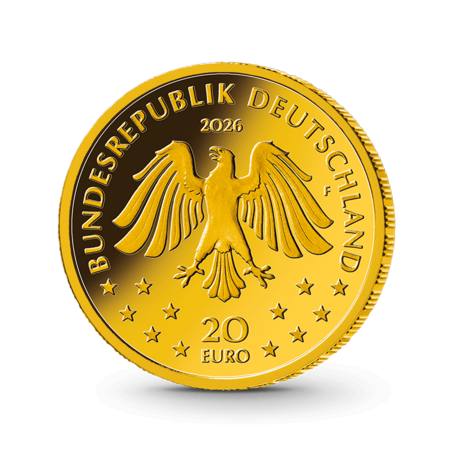 1/8 oz Rückkehr der Wildtiere: Wisent Goldmünze - 20 Euro Deutschland 2026