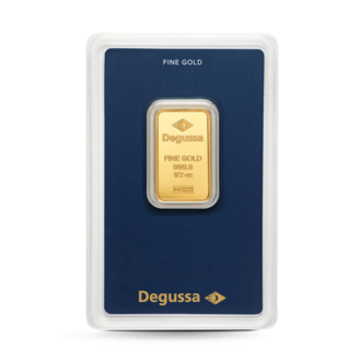 1/2 oz Degussa Goldbarren (geprägt)