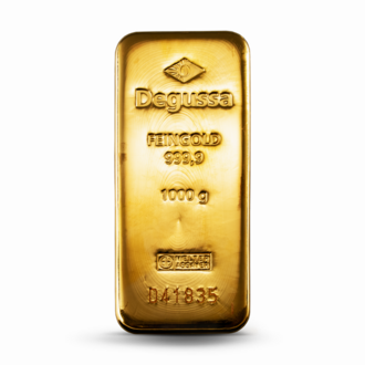 1000 g Degussa Goldbarren Vintage (gegossen)