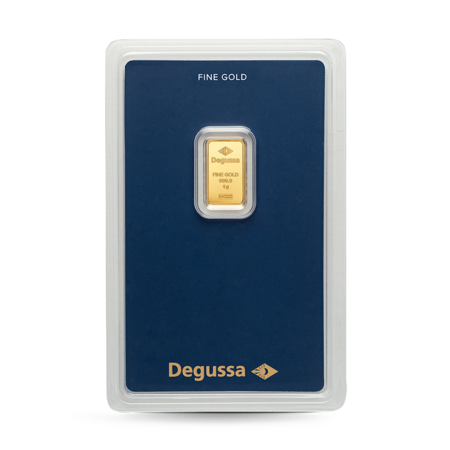 1 g Degussa Goldbarren (geprägt)