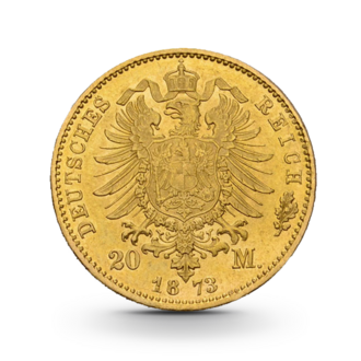 Bayern 20 Mark Ludwig II Kaiserreich Gold