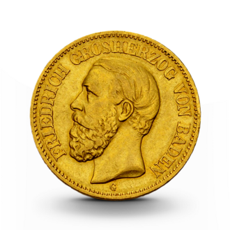 Baden 20 Mark Friedrich I Kaiserreich Gold