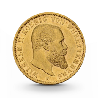 Württemberg 20 Mark Wilhelm II Kaiserreich Gold