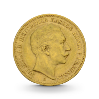 Preußen 20 Mark Wilhelm II Kaiserreich Gold