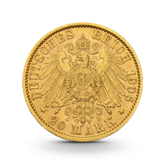 Hessen 20 Mark Ernst Ludwig Kaiserreich Gold 