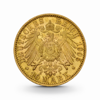 Preußen 10 Mark Wilhelm II Kaiserreich Gold 