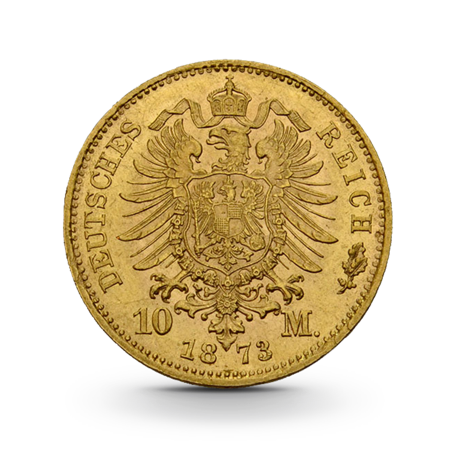 Bayern 10 Mark Ludwig II Kaiserreich Gold