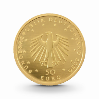 1/4 oz Musikinstrumente: Orchesterhorn Goldmünze - 50 Euro Deutschland 2020