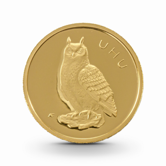 1/8 oz Heimische Vögel: Uhu Goldmünze - 20 Euro Deutschland 2018