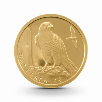 1/8 oz Heimische Vögel: Wanderfalke Goldmünze - 20 Euro Deutschland 2019