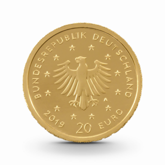 1/8 oz Heimische Vögel: Wanderfalke Goldmünze - 20 Euro Deutschland 2019