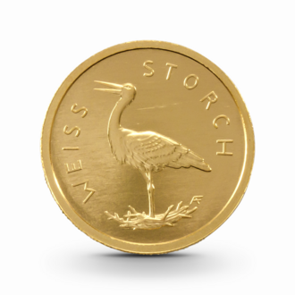1/8 oz Heimische Vögel: Weißstorch Goldmünze - 20 Euro Deutschland 2020