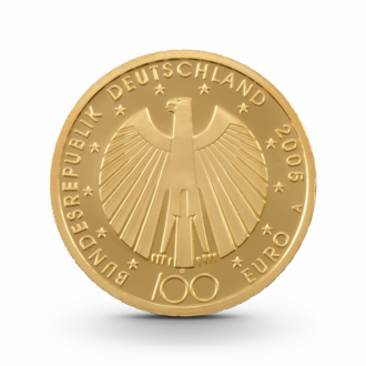 1/2 oz FIFA WM: Deutschland Goldmünze - 100 Euro Deutschland 2005