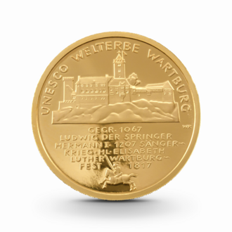 1/2 oz UNESCO: Wartburg Goldmünze - 100 Euro Deutschland 2011