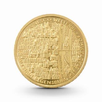 1/2 oz UNESCO: Altstadt Regensburg mit Stadtamhof Goldmünze - 100 Euro Deutschland 2016
