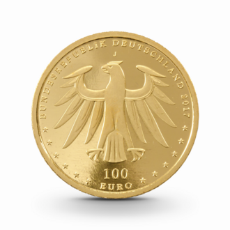 1/2 oz UNESCO: Luthergedenkstätten Eisleben und Wittenberg Goldmünze - 100 Euro Deutschland 2017