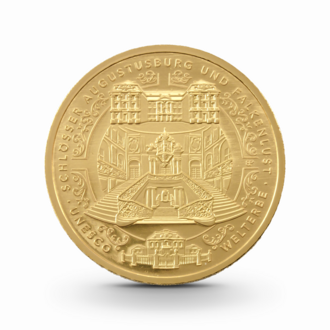 1/2 oz UNESCO: Schlösser Augustusburg und Falkenlust Goldmünze - 100 Euro Deutschland 2018