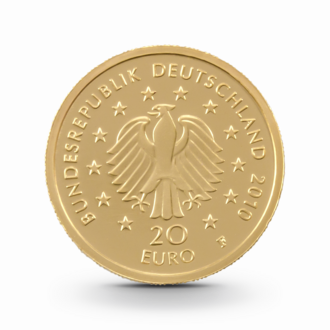 1/8 oz Deutscher Wald: Eiche Goldmünze - 20 Euro Deutschland 2010