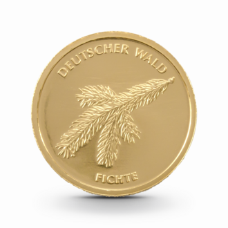 1/8 oz Deutscher Wald: Fichte Goldmünze - 20 Euro Deutschland 2012