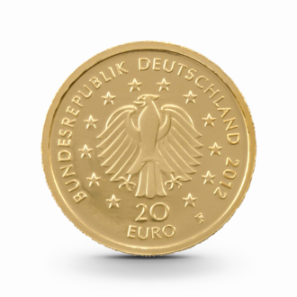 1/8 oz Deutscher Wald: Fichte Goldmünze - 20 Euro Deutschland 2012