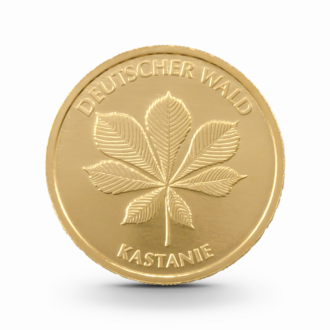 1/8 oz Deutscher Wald: Kastanie Goldmünze - 20 Euro Deutschland 2014