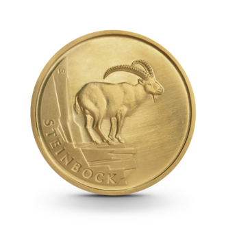 1/8 oz Rückkehr der Wildtiere: Steinbock Goldmünze - 20 Euro Deutschland 2023