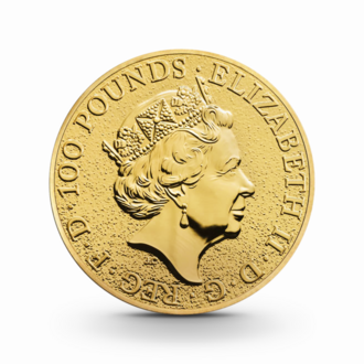 1 oz The Queen's Beasts: Lion of England Goldmünze - 100 Pfund Großbritannien 2016