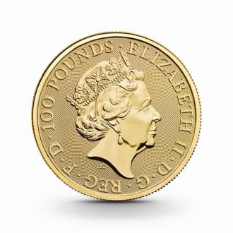 1 oz The Queen's Beasts: Unicorn of Scotland Goldmünze - 100 Pfund Großbritannien 2018