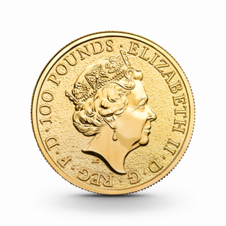 1 oz The Queen's Beasts: Yale of Beaufort Goldmünze - 100 Pfund Großbritannien 2019