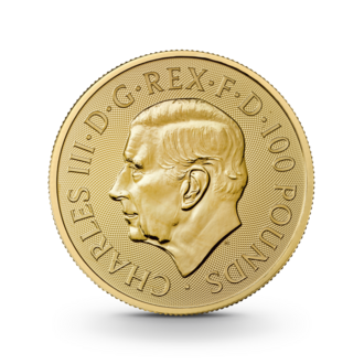 1 oz The Royal Tudor Beasts: Bull of Clarence Goldmünze - 100 Pfund Großbritannien 2023