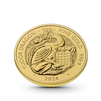 1 oz The Royal Tudor Beasts: Tudor Dragon Goldmünze - 100 Pfund Großbritannien 2024