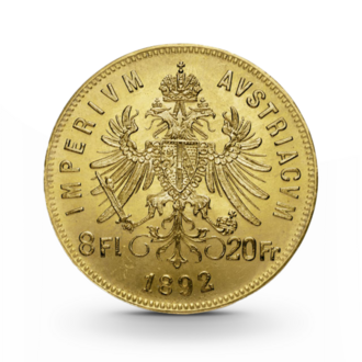 Österreich 8 Florin NP Goldmünze
