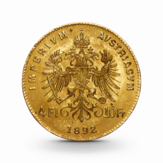 Österreich 4 Florin 1892 Franz Joseph I NP Goldmünze