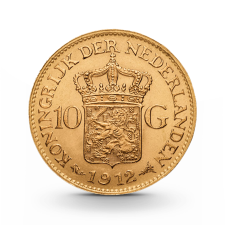 Niederlande 10 Gulden Wilhelmina Goldmünze