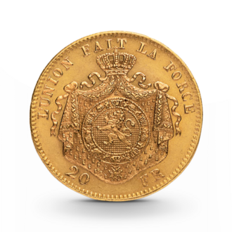 Belgien 20 Francs Leopold II Goldmünze