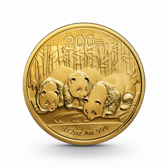 1/2 oz China Panda Goldmünze - 200 Yuan verschiedene Jahrgänge