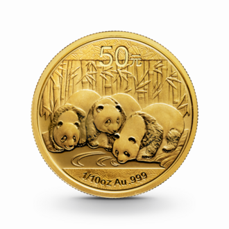 1/10 oz China Panda Goldmünze - 50 Yuan verschiedene Jahrgänge