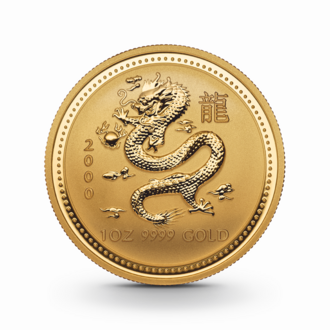 1 oz Lunar I: Drache Goldmünze - 100 Dollars Australien 2000