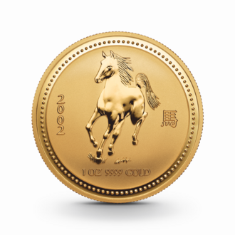 1 oz Lunar I: Pferd Goldmünze - 100 Dollars Australien 2002